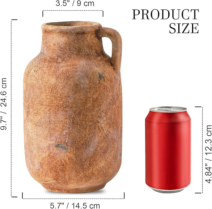 Ceramic Flower Vase Home Decor - 9.7 Inch Large Table Flowers Vases Living Room Bedroom Plant Dec... | Amazon (US)