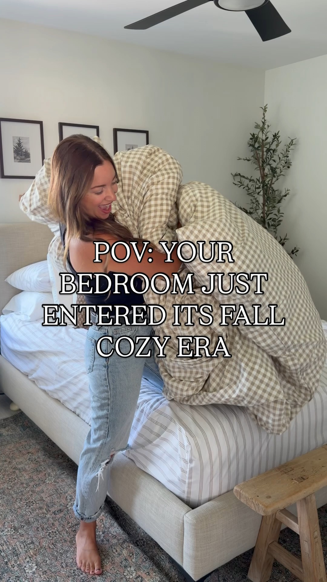 The coziest fall bedroom update 🍂🤎 This gingham duvet adds the perfect warm, timeless touch for fall without having to completely redo your space. So cute layered with cozy throws + neutral pillows! #fallbedroom #fallbedding #ginghamduvet #cozyhome #bedroomdecor #falldecor #ltkhome #homefinds

#LTKmorningroutine #LTKSeasonal #LTKHome