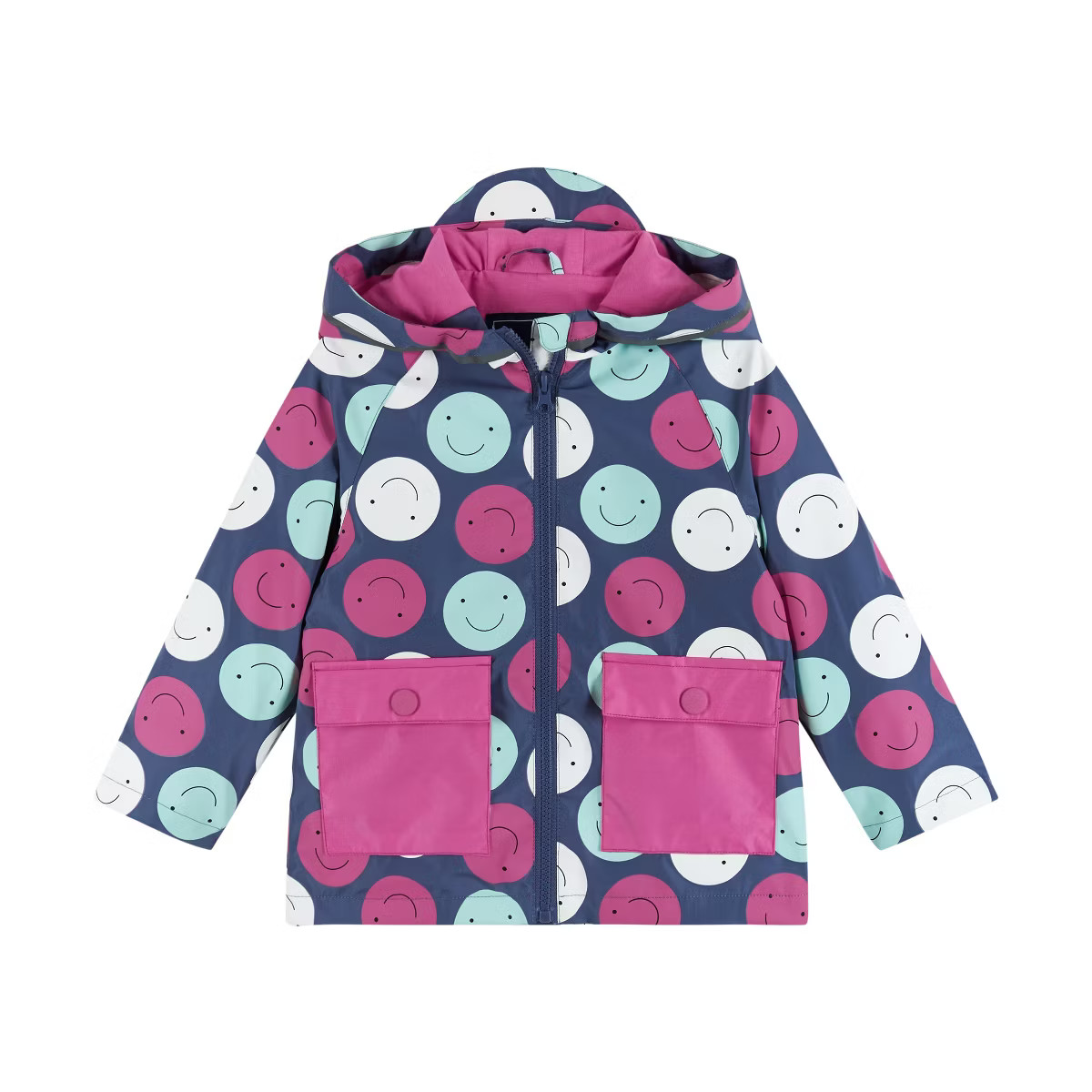 Andy & Evan  Toddler Smiley Print Color Change Raincoat. | Target