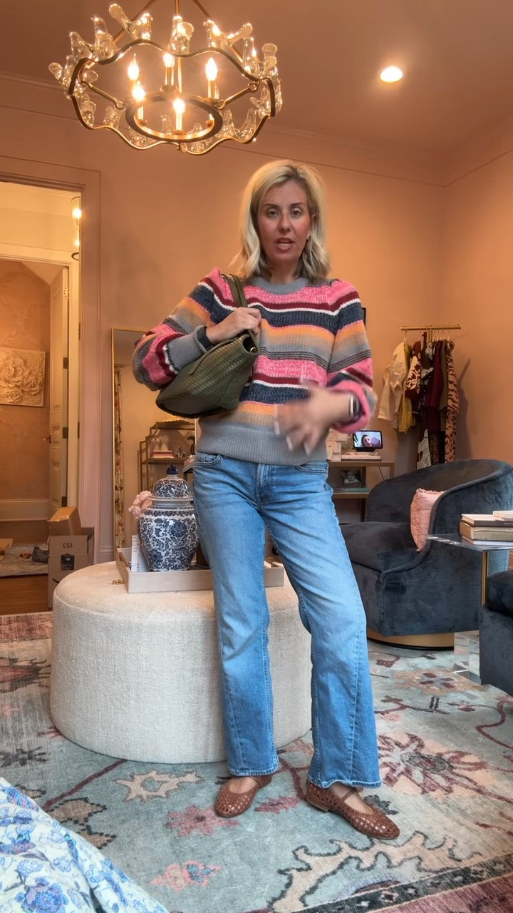 I’m so picky about sweaters and this one is a definite yes. It’s so soft and not itchy. 
Sweater - xs 
Jeans - 26P
Mary Jane’s - 7.5 (1/2 size down)