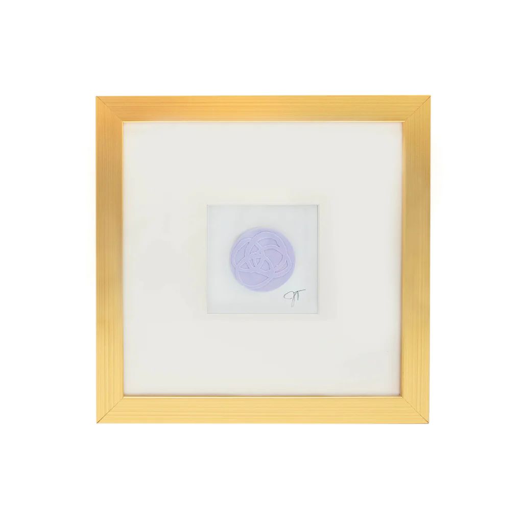 Black Jack Intaglio - lavender - 4 circle | Jenn Thatcher Art