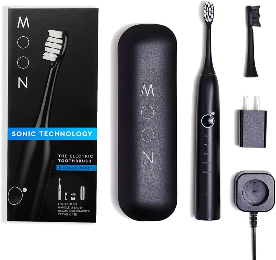 MOON Sonic Electric Toothbrush for Adults, 5 Smart Modes to Clean, Whiten, Massage and Polish Tee... | Amazon (US)