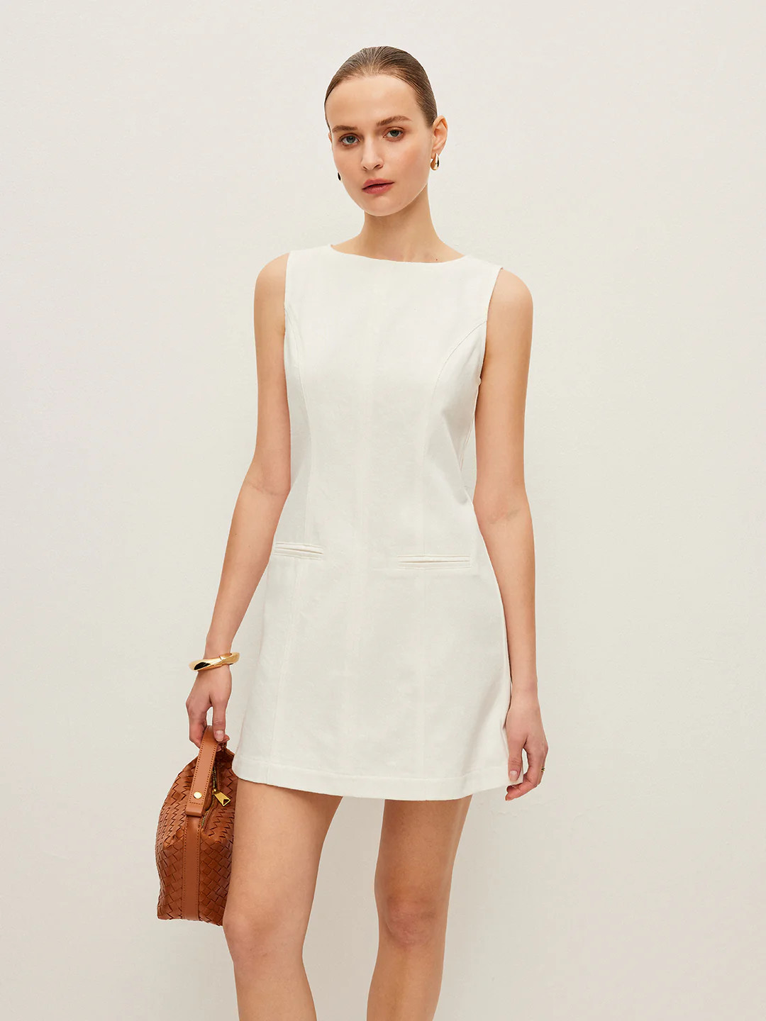 Sleeveless Denim Dress | Commense