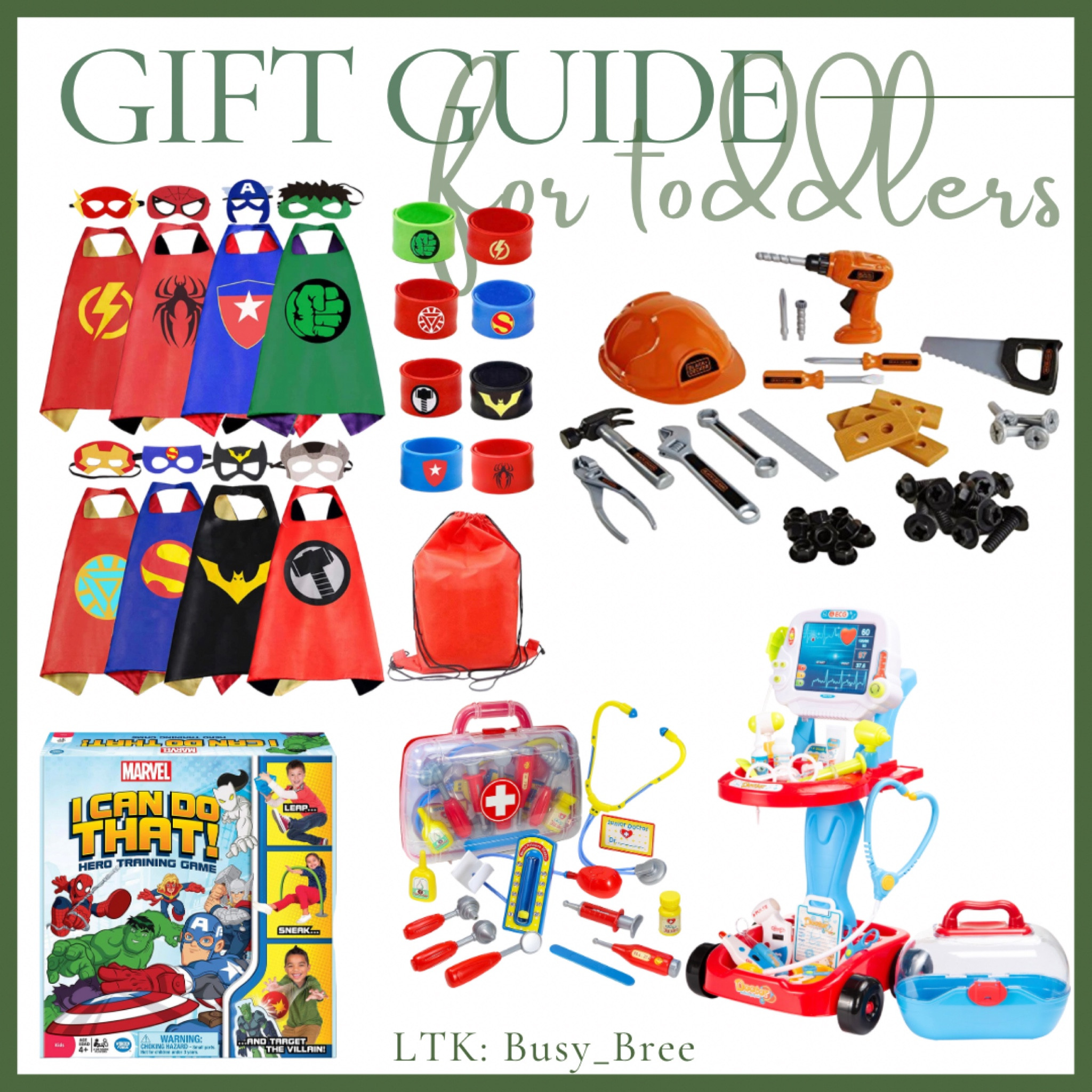 Gift ideas and gift guide for toddler boys and kids, kids gifts, superhero’s, superhero gifts, dress up toys, boy gifts 

#LTKkids #LTKGiftGuide #LTKCyberweek