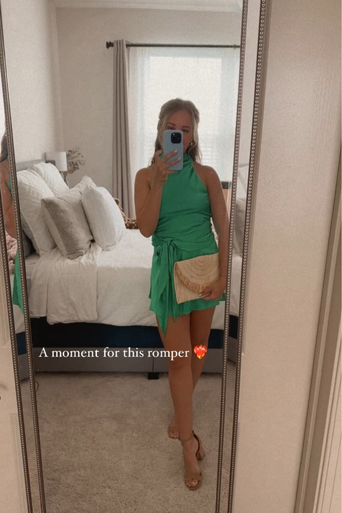 Loving this romper ❤️‍🔥 it made the perfect wedding guest fit for a summer wedding - wearing a small in the Odilia Tie Waist Romper - petal & pup

Wedding guest 
Summer dress
Amazon 
Wedding guest dress 
Summer wedding 
Dress 
Purse / clutch / straw bag 

#LTKunder100 #LTKstyletip #LTKwedding