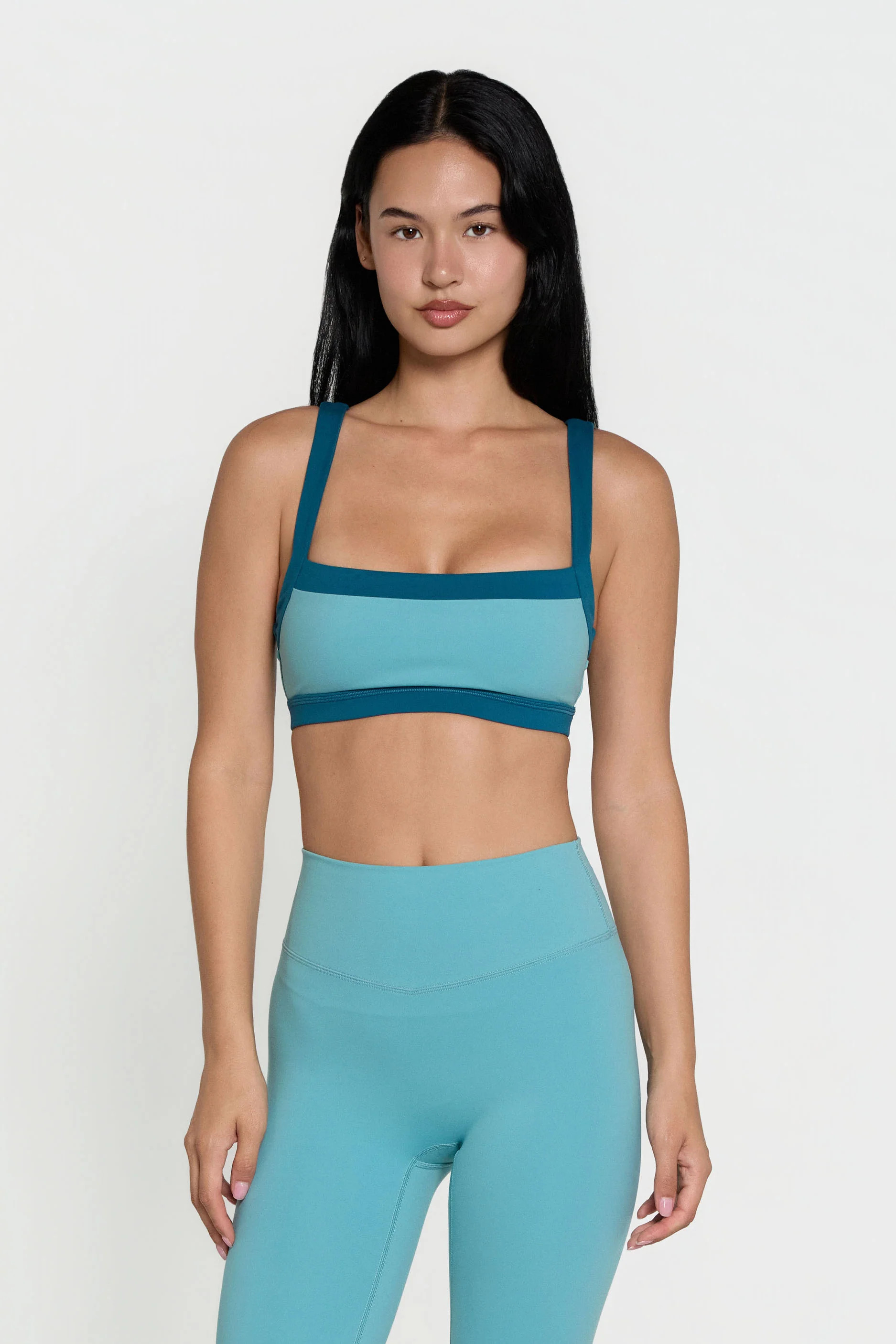 Straight Neck Bra - Mist/Deep Sea | FORM