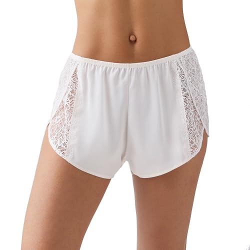 b.tempt'd by Wacoal Women's It's On Satin Lace Shorty Lingerie Bottoms, 938296, Sea Salt, Small | Amazon (US)