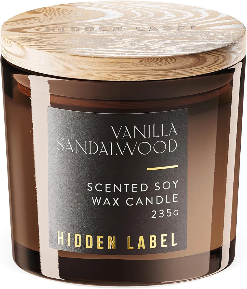 Vanilla Sandalwood Scented Candle, Candle Gift for Women,100% Cotton Lead-Free Wick,Sustainable W... | Amazon (US)