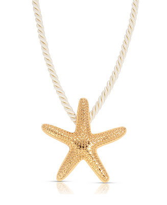 Silk Cord Starfish Pendant Necklace | Macy's