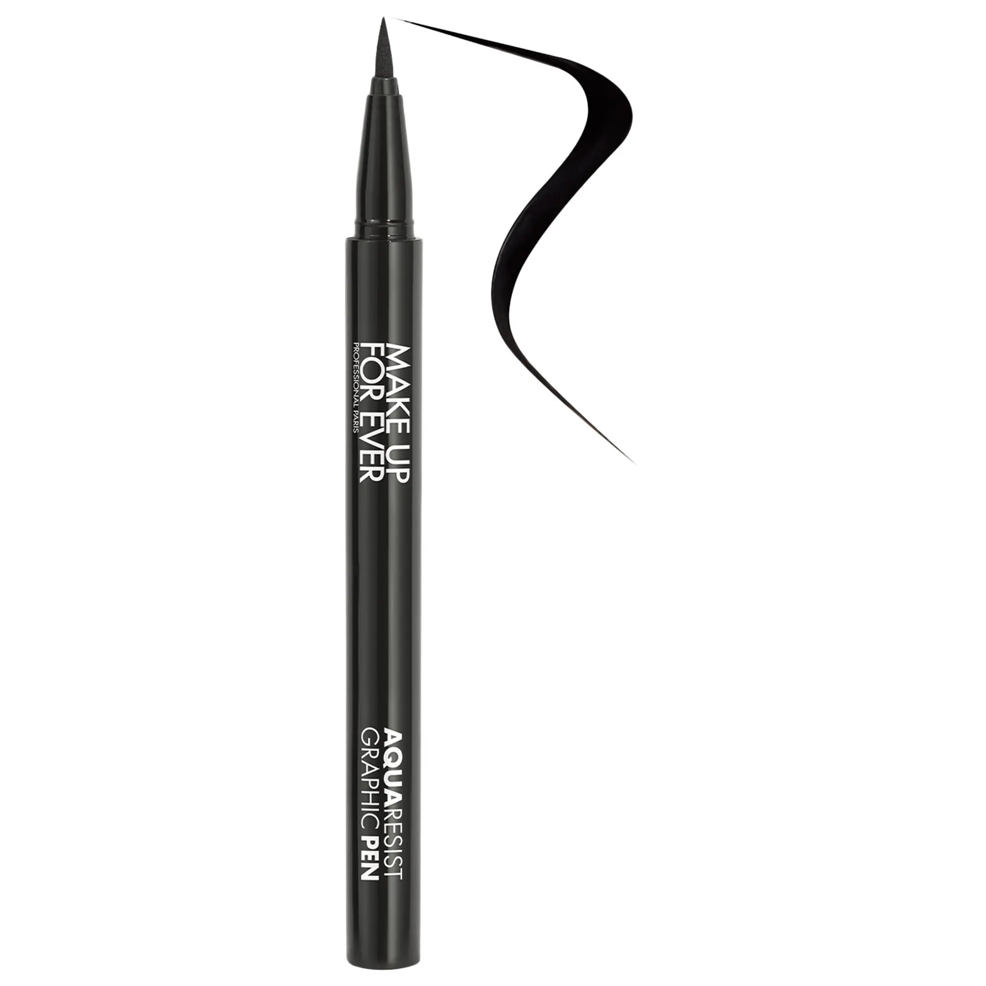 MAKE UP FOR EVER Ligneur hydrofuge intense Graphic Pen 24 HR d'Aqua Resist 1 Noir intense 0.01 oz / 0.52 ml | Sephora (US)