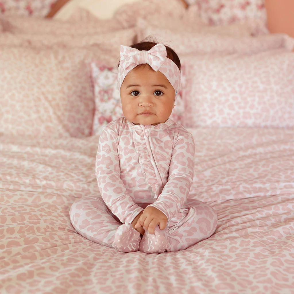 Delaney Footie Ruffled Zippered One Piece | Posh Peanut