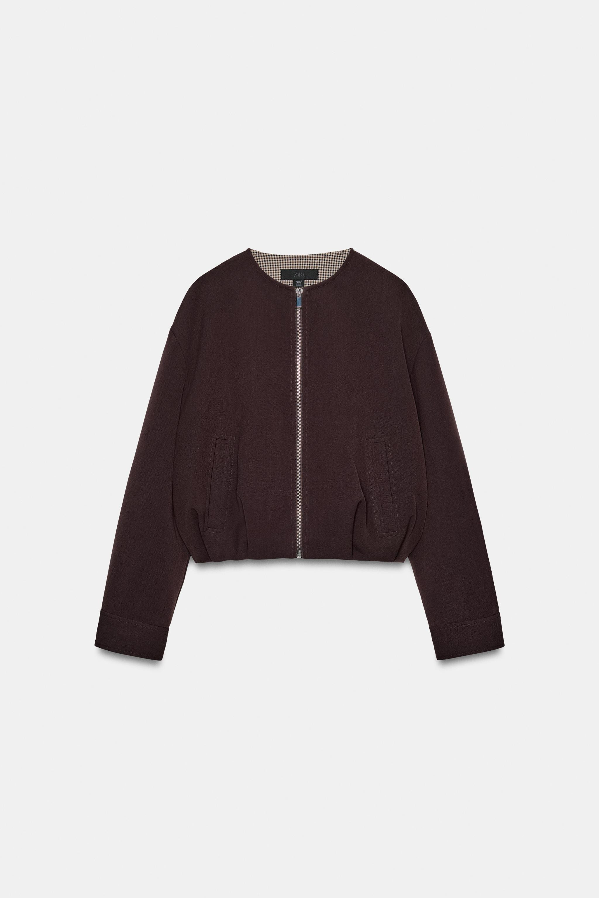 BOMBER JACKET WITH GATHERED HEM | Zara US