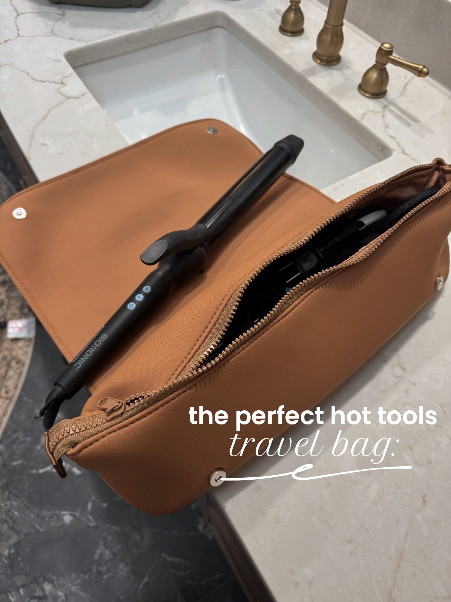 Another recent travel bag find - never have I ever had a bag dedicated to my hot hair tools so this was an amazing fun find! 🤎 fits my long barrel iron & flat iron + has spaces for more hair things like clips, Bobby pins , headbands, etc.! 

Comes in more colors too! Also functions as a mat when using your tools! Good gift idea as well😌

Amazon travel / beauty finds / for her / travel faves / Holley Gabrielle 

#LTKFindsUnder50 #LTKTravel #LTKFindsUnder100