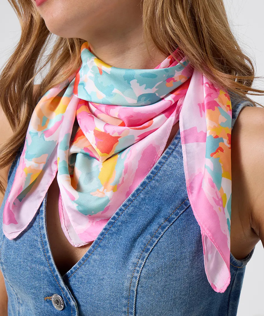 2pc Watercolour Satin Scarves | Joe Browns