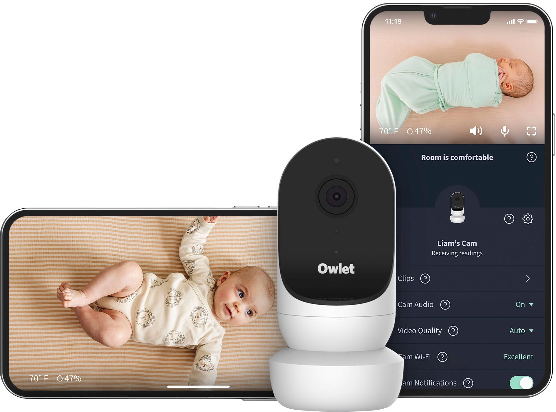 Owlet Cam 2, HD Video Baby Monitor White BC06NNBBJ - Best Buy | Best Buy U.S.