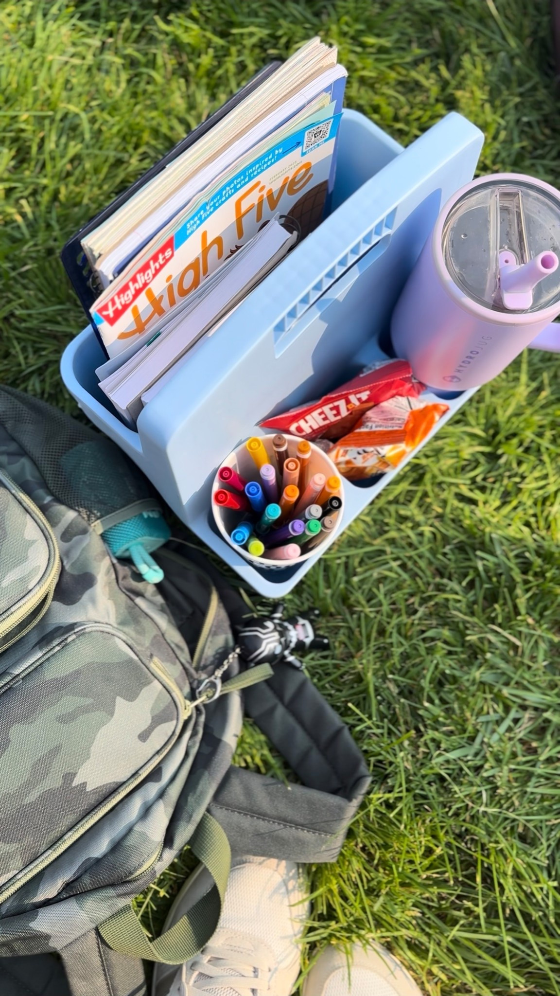 An art caddy with a space for notebooks and paper! Genius!

#LTKFamily #LTKKids #LTKTravel