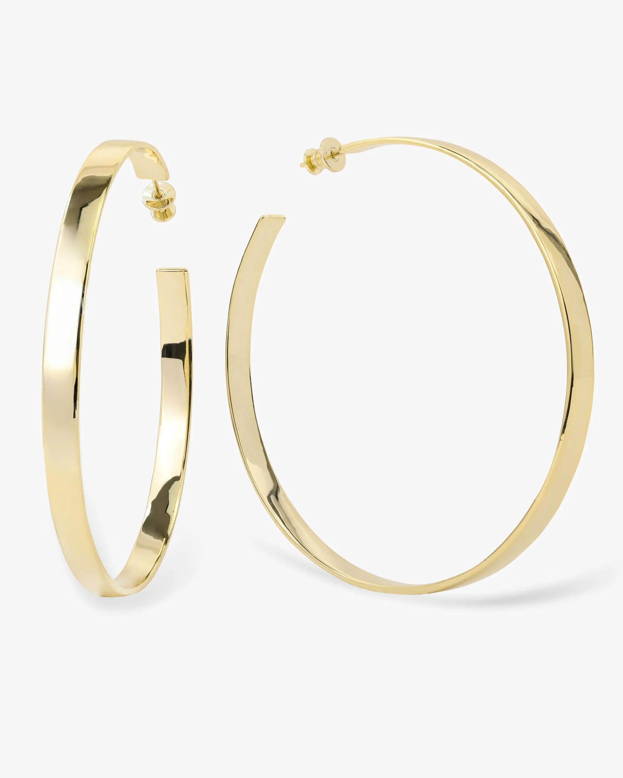 Atlas Hoops 3" - Gold | Melinda Maria