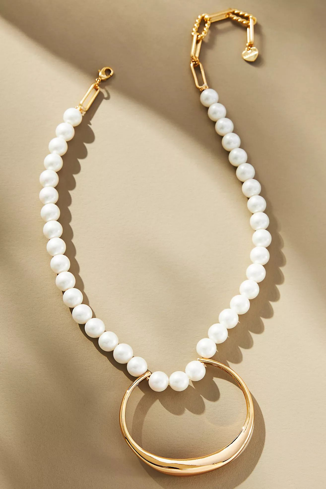 Pearl Hoop Pendant Necklace | Anthropologie (US)