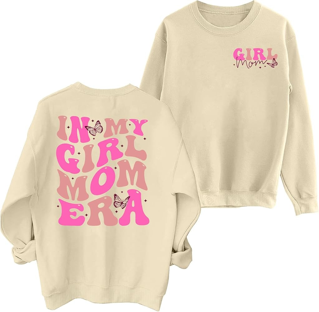in My Girl Mom Era Sweatshirt Mama Sweatshirt Mom Life Letter Printed Shirt Casual Long Sleeve Pu... | Amazon (US)
