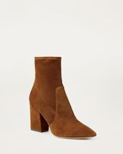 Isla Cacao Suede Slim Ankle Bootie | Loeffler Randall