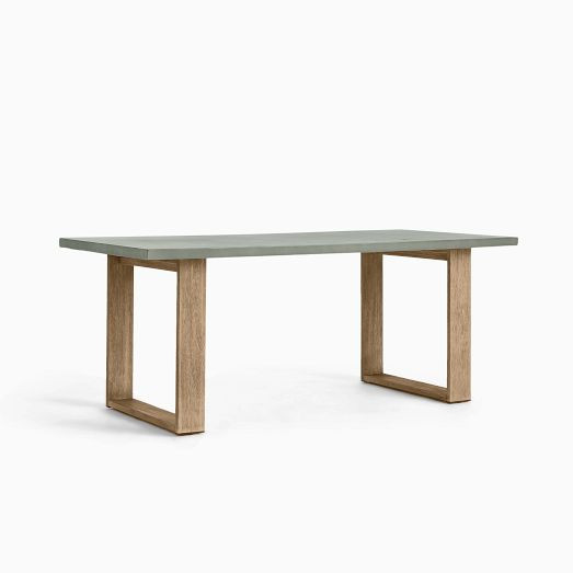 Portside Outdoor Concrete Dining Table (72"–86") | West Elm (US)