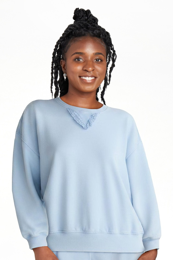 Scoop Women's Mineral Wash Cropped Crewneck Sweatshirt, Sizes XS-XXL | Walmart (US)