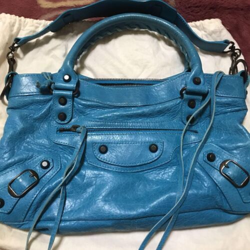 Balenciaga The First Dark Blue 103208 Shoulder Bags Leather Tote Bag Hand bags | eBay AU