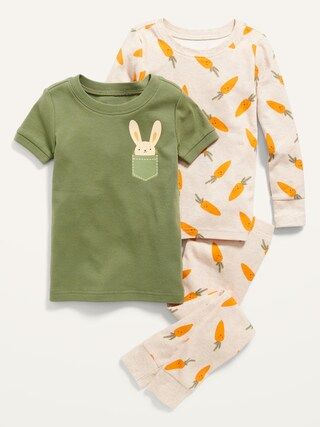 Unisex 3-Piece Printed Pajama Set for Toddler &#x26; Baby | Old Navy (US)