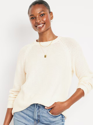 Loose Textured Pullover Tunic Sweater for Women | Old Navy (US)