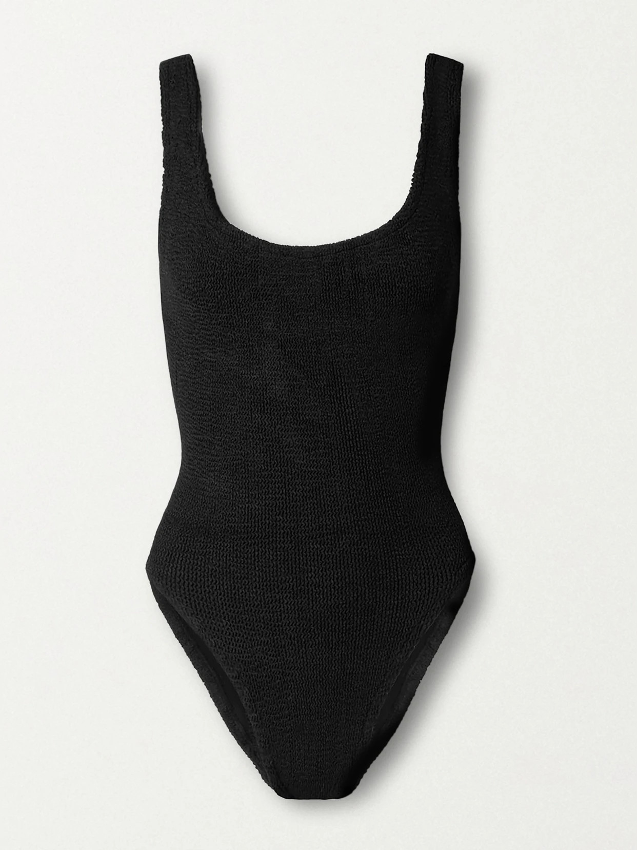 Hunza G - + Net Sustain Seersucker Swimsuit - Black | NET-A-PORTER (US)