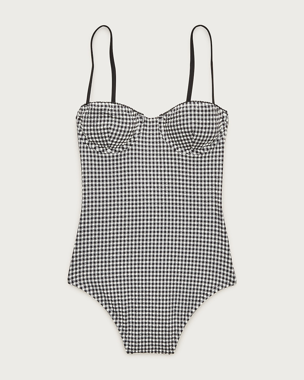 Balconette underwire one-piece in gingham | J. Crew US