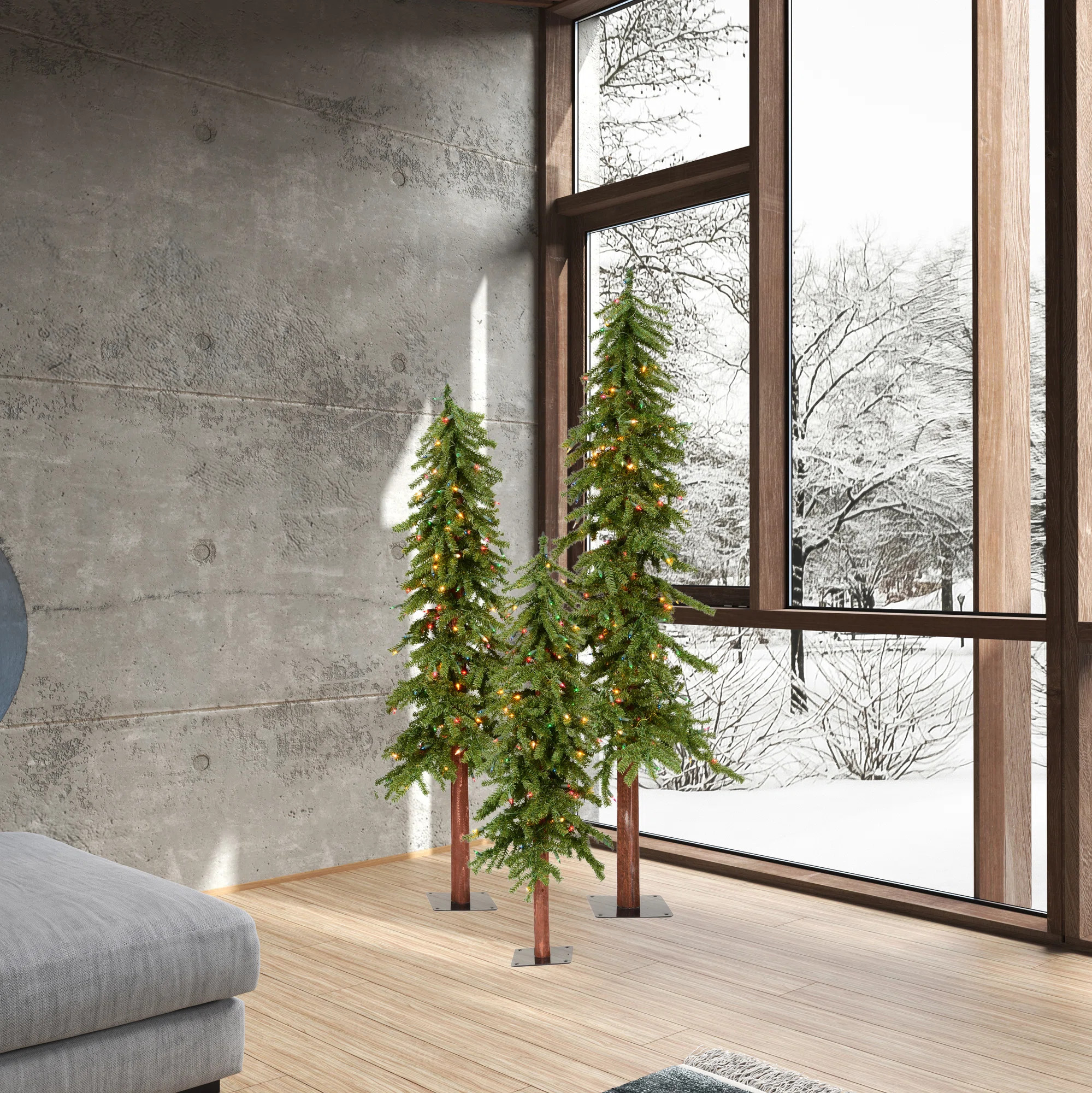 4' 5' 6' Natural Alpine Set LED 450MU | Wayfair North America