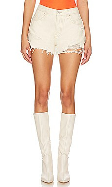 Free People x We The Free Now Or Never Denim Short in Ecru from Revolve.com | Revolve Clothing (Global)