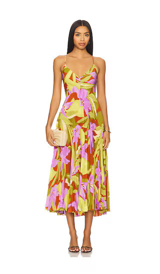 ASTR the Label Blythe Dress in Green,Pink. - size L | Revolve Clothing (Global)