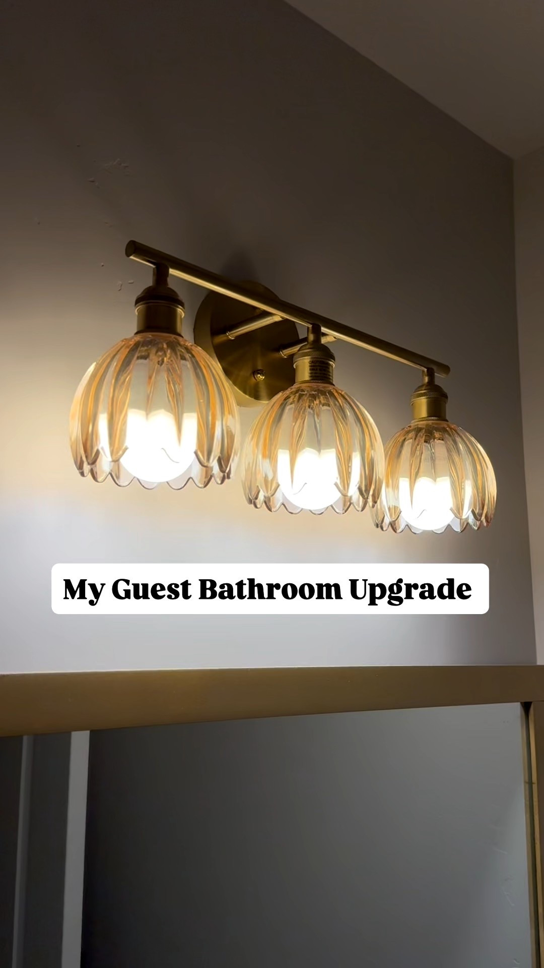 Slowly but surely upgrade this space over the past couple of months! Got the light hung tonight. Thinking the last step may be replacing the mirror! 

#LTKHome #LTKFamily