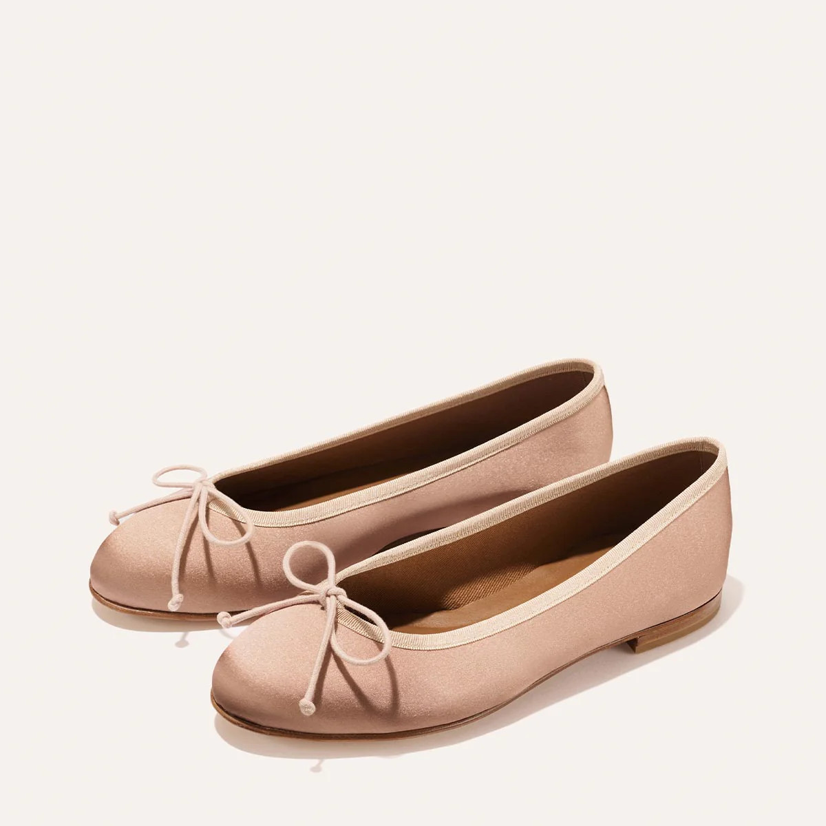 Pink Ballet Flats in Satin: Handmade in Spain | Margaux