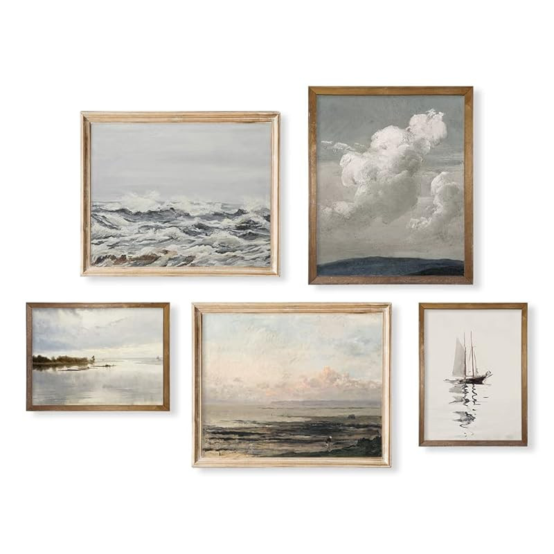 Boho Art Deco Victoria Picture Bathroom - Rustic French Country Wall Art Decor - Modern Farmhouse... | Amazon (US)