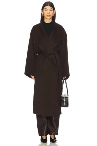 LAMARQUE Coreen Trench Coat in Dark Brown from Revolve.com | Revolve Clothing (Global)