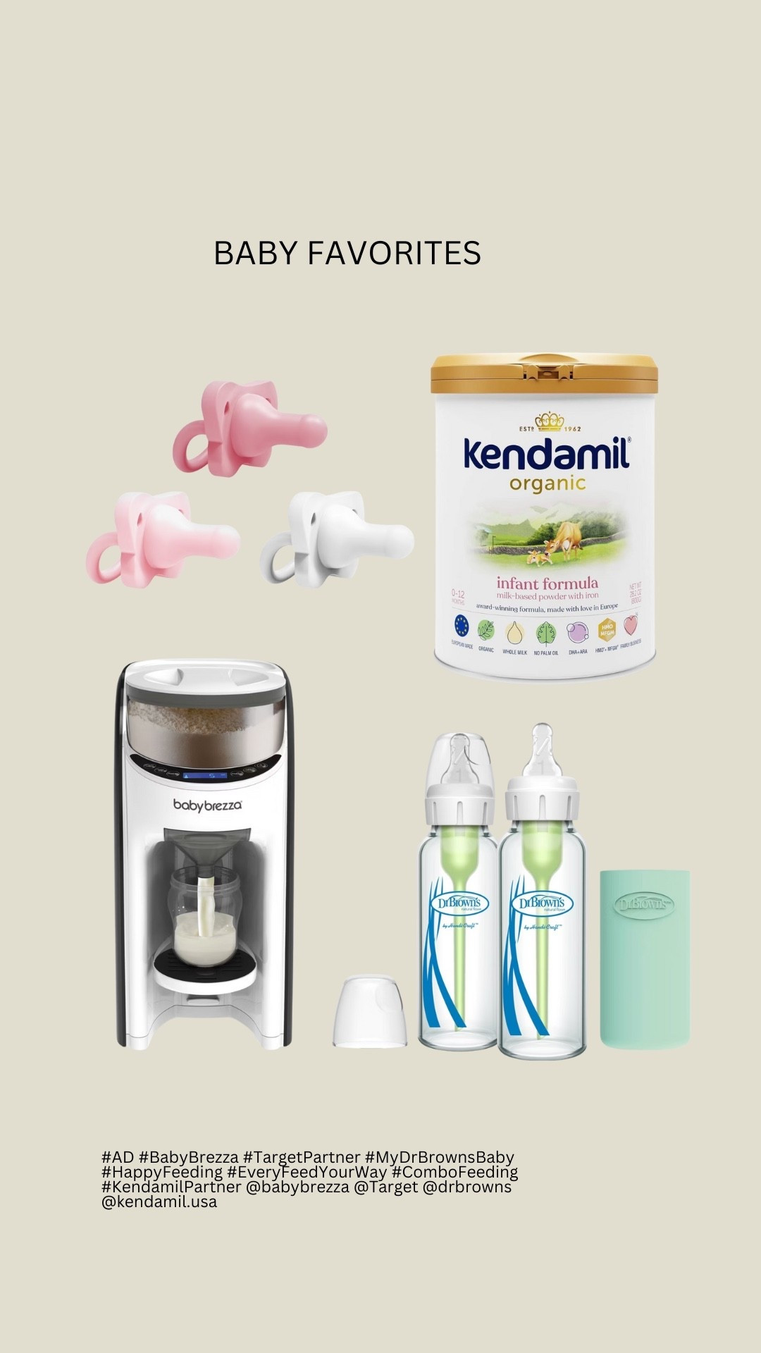 #AD A good formula is so important so that your babies are getting the nutrients they need! Here are my favorite products from @target! #BabyBrezza #TargetPartner #MyDrBrownsBaby
#HappyFeeding #EveryFeedYourWay
#ComboFeeding #KendamilPartner @babybrezza @drbrowns @kendamil.usa