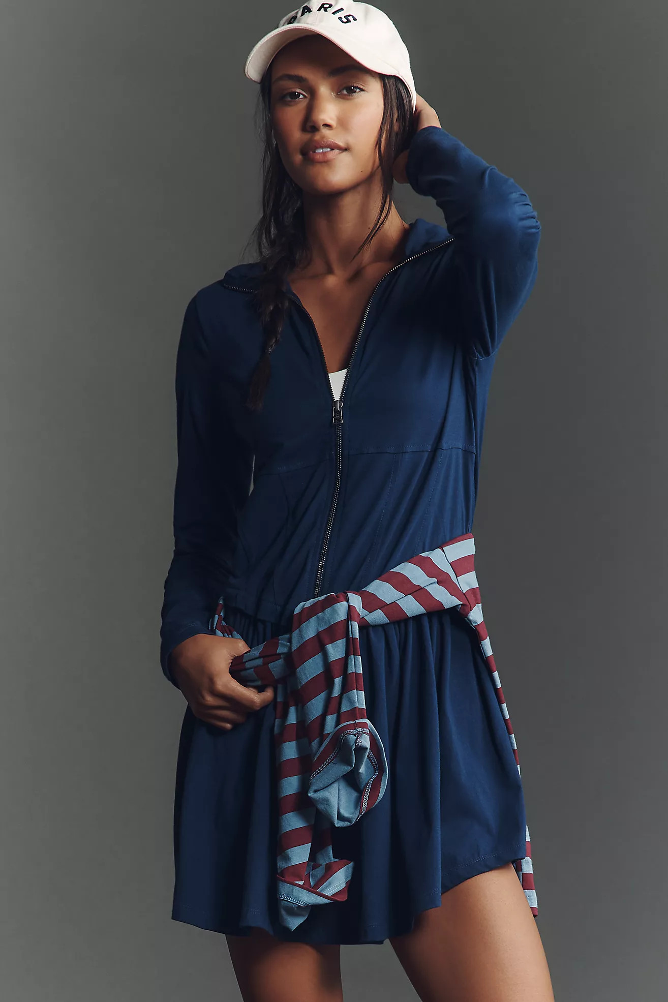 Daily Practice Taylor Long-Sleeve Zip-Front Mini Dress | Anthropologie (US)