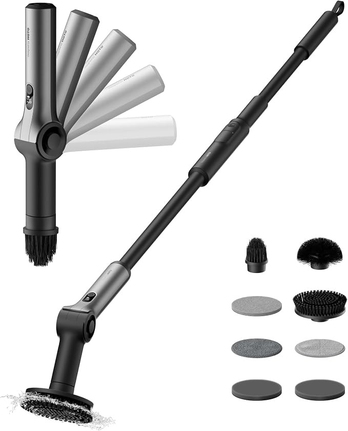 HOTO Flexi™ Cordless Electric Spin Scrubber, for Bathtub, Bathroom, Tile | Adjustable Angle, Ex... | Amazon (US)