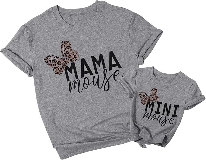 Mommy and Me Matching Shirt Outfit Mama Mini Leopard Love Heart Tshirt Mom Daughter Family Matchi... | Amazon (US)