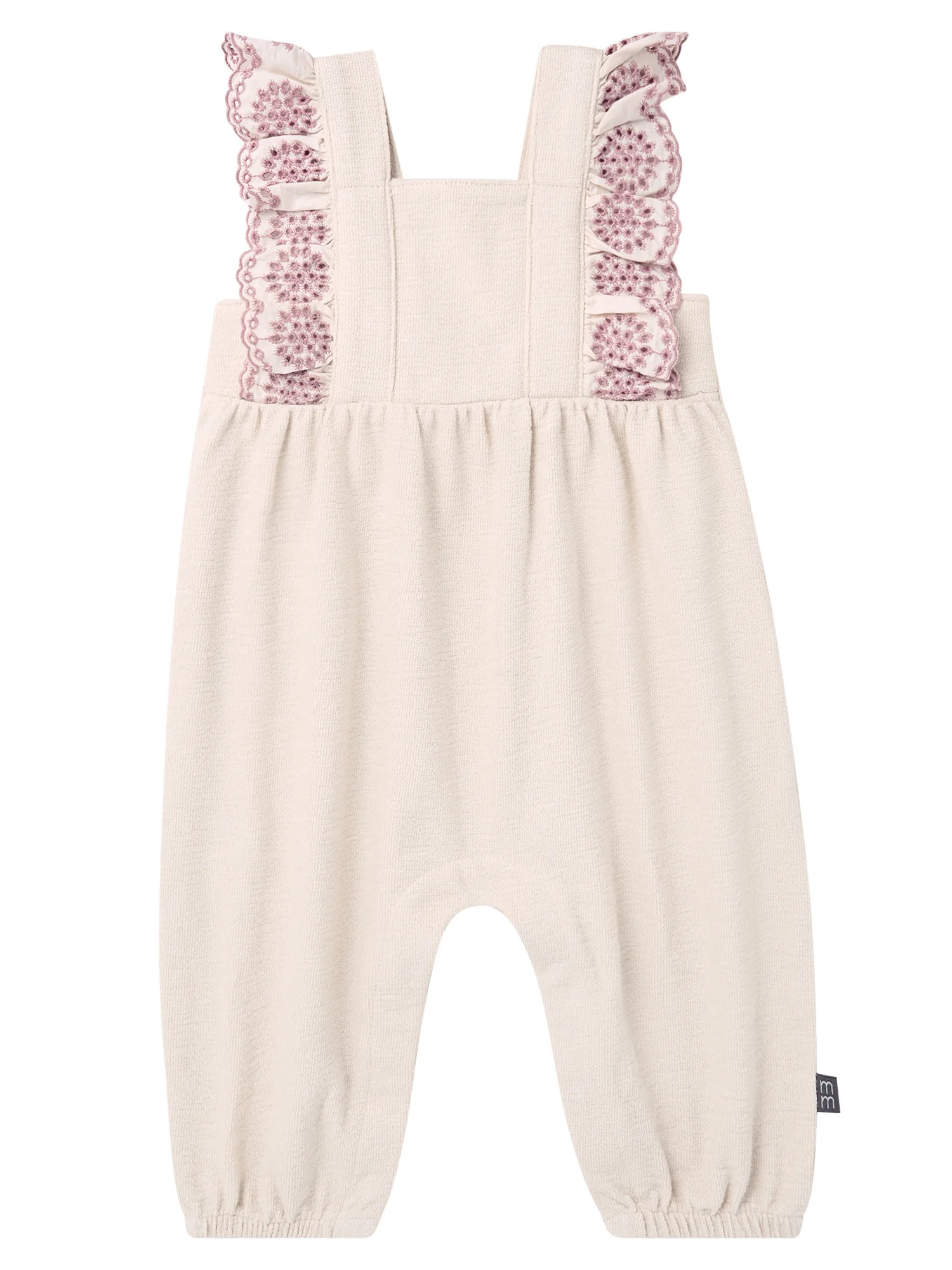 Modern Moments by Gerber baby Girl Long Leg Romper with Ruffle Detail, Sizes 0/3 Months - 24 Mont... | Walmart (US)