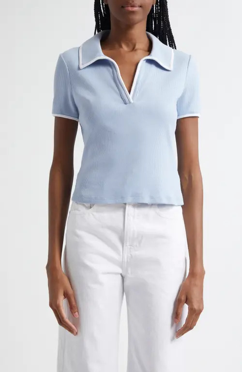 Veronica Beard Kearney Stretch Cotton Top in Bluebell at Nordstrom, Size Small | Nordstrom