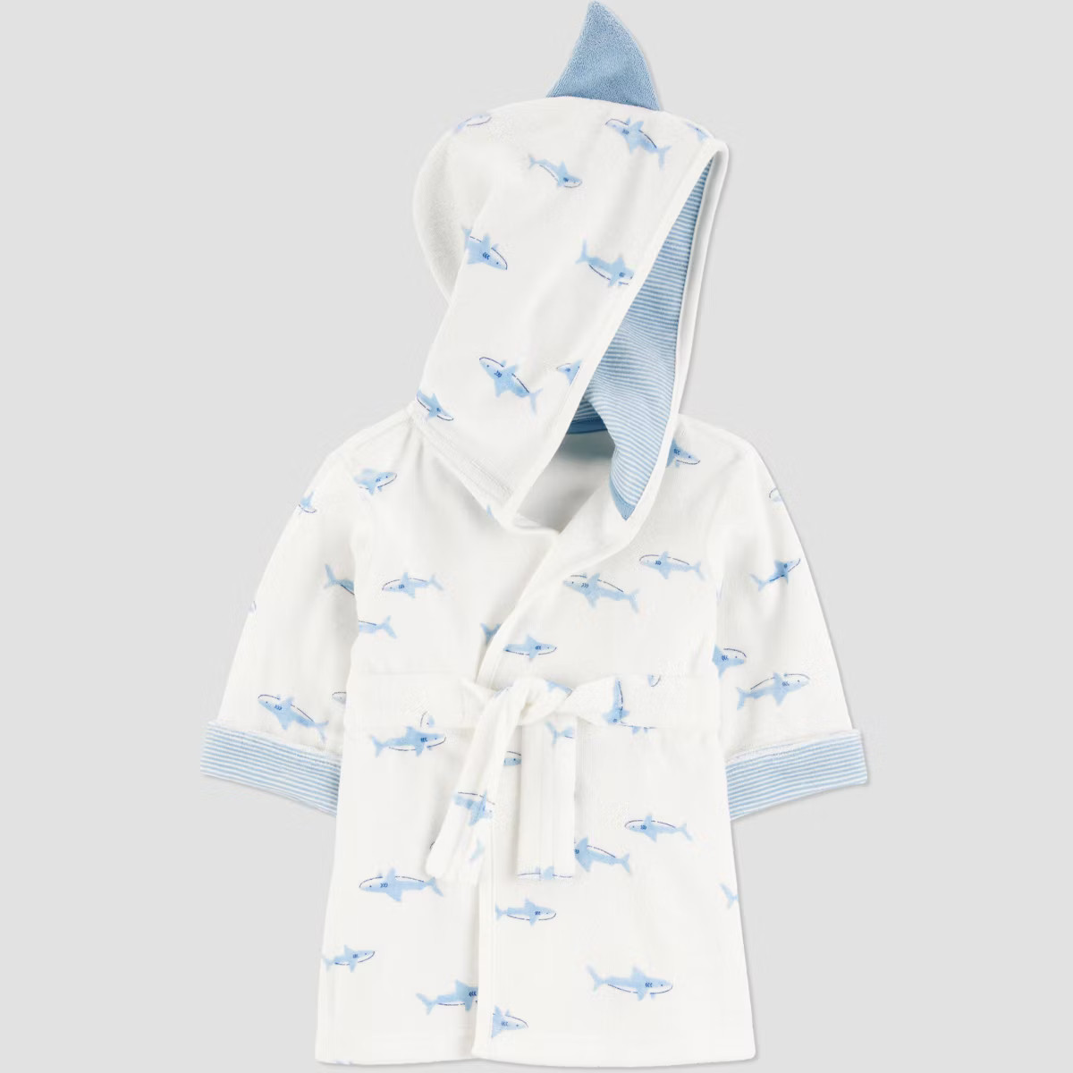 Carter's Just One You®️ Baby Shark Robe - Blue: Midweight Cotton Polyester Bath Wrap | Target