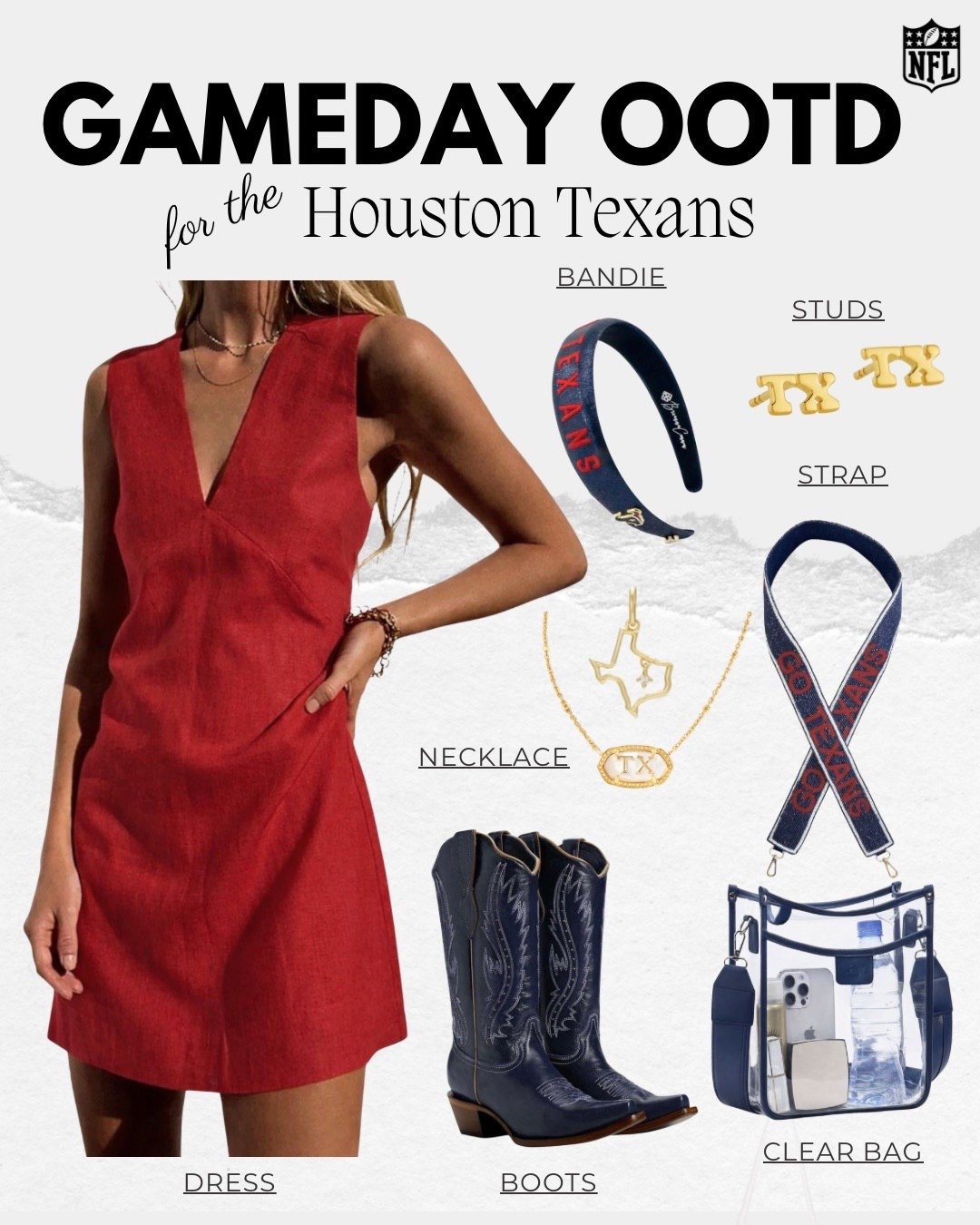 Are you ready for some football? Houston is on Monday Night Football in the first round and that calls for a new outfit-Texans girls, this first round fit is for you! 