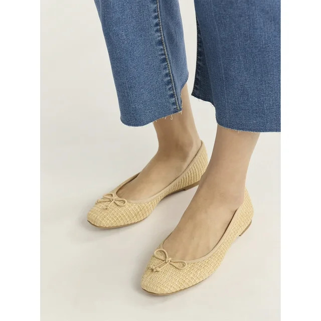 Time and Tru Women's String Bow Ballet Flats | Walmart (US)