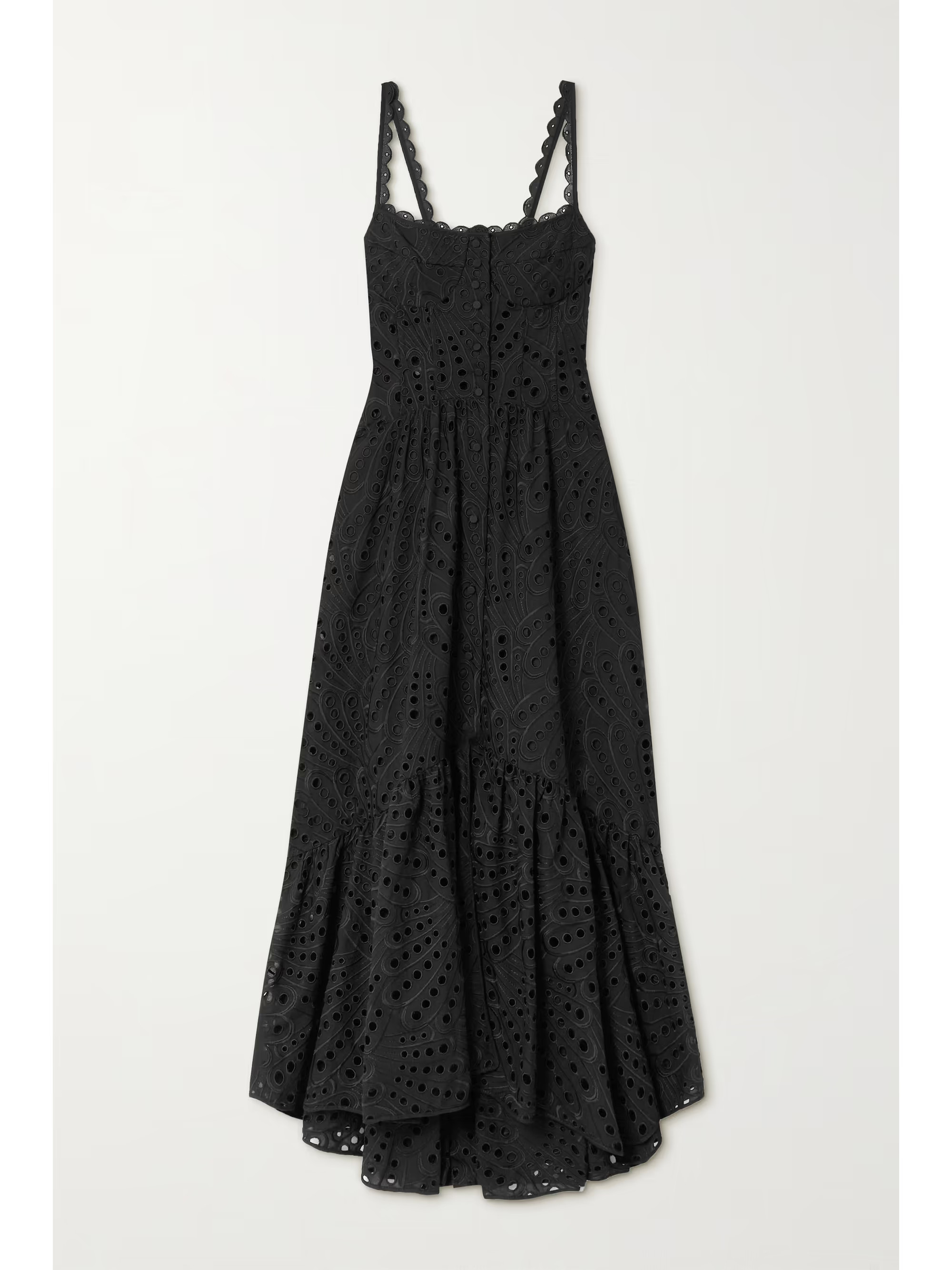 Irene tiered broderie anglaise cotton-blend maxi dress | NET-A-PORTER (US)