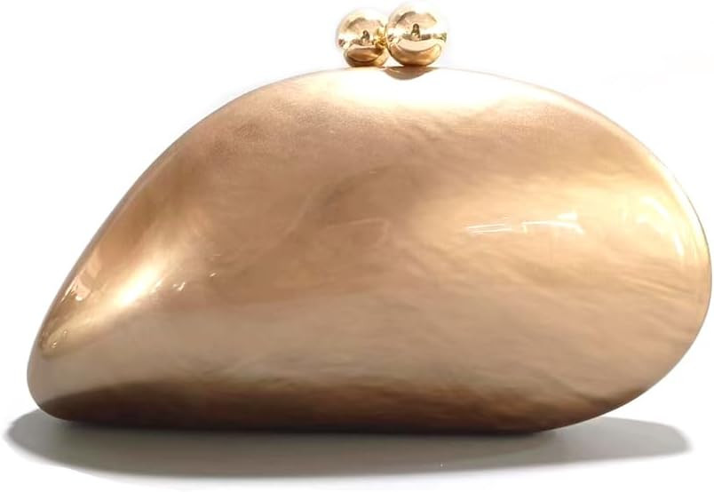 Acrylic Shell Shaped Bag Luxury Marble Clutch Evening Purses for Women Glitter Handbag for Weddin... | Amazon (US)