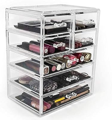 Sorbus Cosmetics Makeup and Jewelry Big Storage Case Display - Stylish Vanity, Bathroom Case (3 L... | Amazon (US)